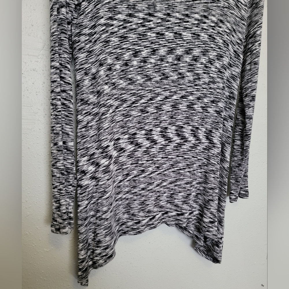 Cable & Gauge Lagenlook Space-Dye Cowl Neck Knit Sweater - Picture 3 of 5